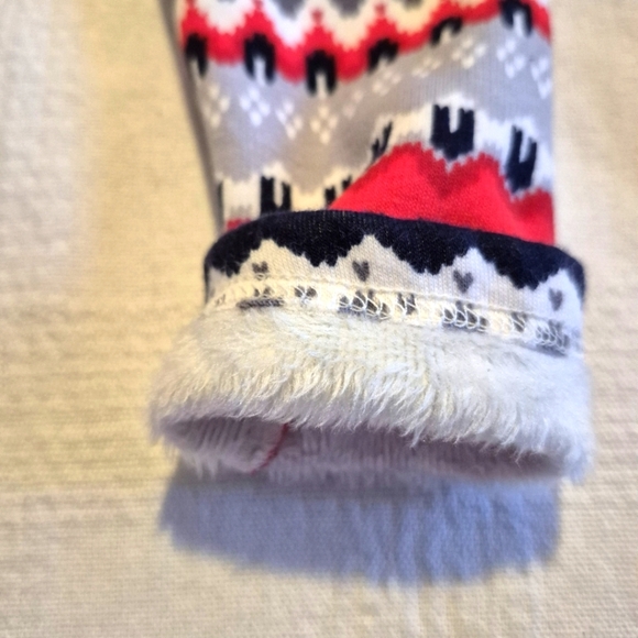 Gymboree Outlet girls size 2T fuzzy lined Fair Isle leggings, vguc - Picture 2 of 5